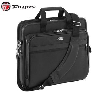 Targus TLE300 Black Leather Laptop Case Briefcase Shoulder & Dual Carry Handles